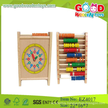 wooden clock toys educational beads abacus math games of good quality